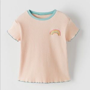 Zara Rainbow Ribbed Top